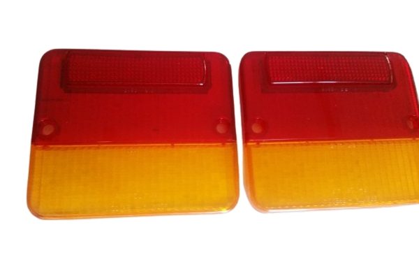 COPPIA PLASTICHE POSTERIORI ROSSO-ARANCIO APE CAR APE POKER APE 50