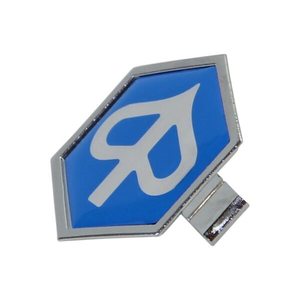 SCUDETTO ESAGONALE RESINATO AD INCASTRO PER NASELLO MASCHERINA VESPA 50/125/200 PK PX ARCOBALENO T5 COSA