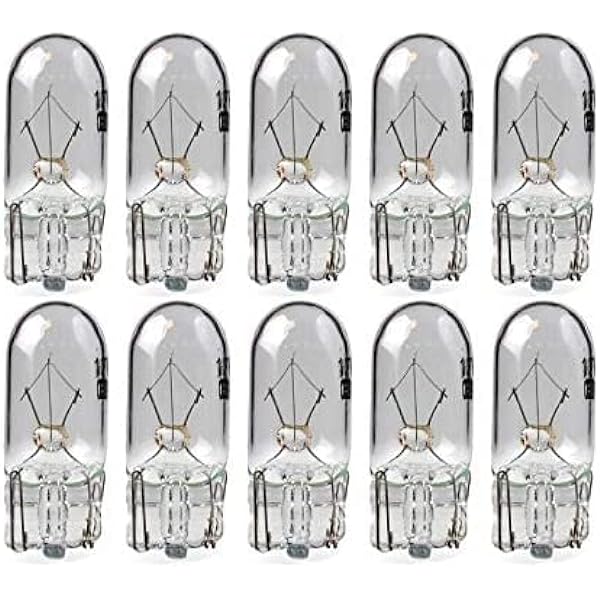 SET 10 LAMPADINA TUTTO VETRO TRASPARENTE 12V 2W