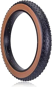 COPERTONE 20 X 4.0 X FAT BIKE E-BIKE GOMMA 20'' TASSELLATO MTB BICI ELETTRICA RIGIDO 20X4.0 FASCIA MARRONE