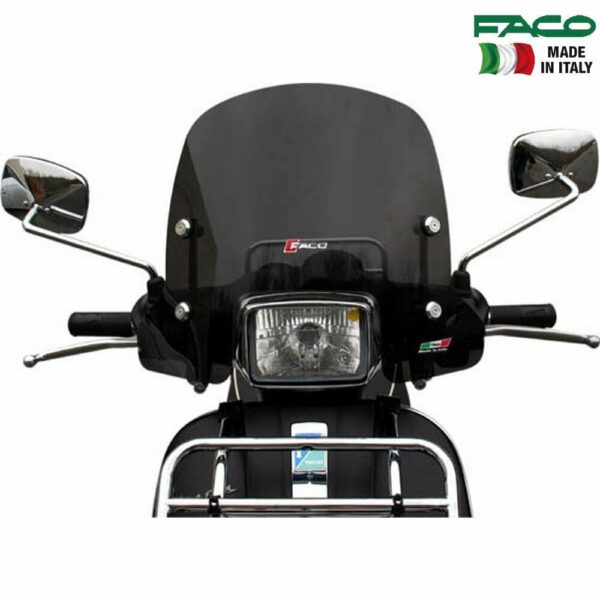 FACO 28610 CUPOLINO FUME CON ASTE CROMO PIAGGIO VESPA S (M44402) 150 2007 2014