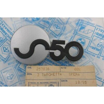 TARGHETTA BAULETTO LOGO FREGIO S50 PIAGGIO SFERA 50CC ORIGINALE