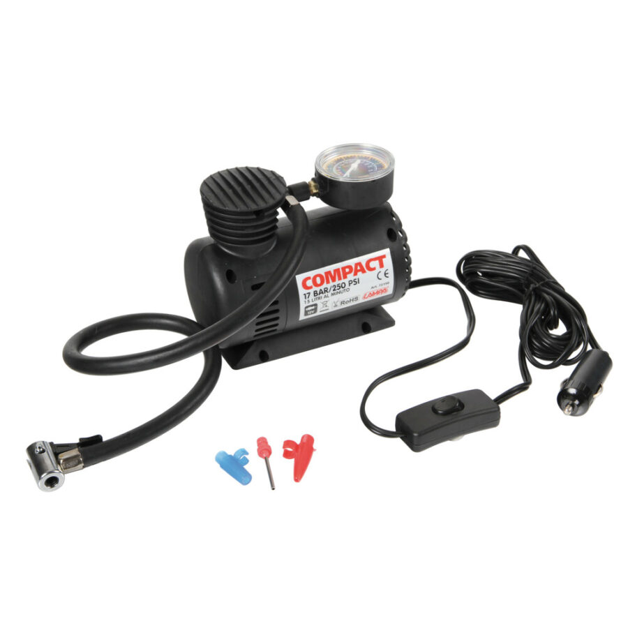 72150 ORIGINALE LAMPA COMPACT COMPRESSORE 12V CON MANOMETRO