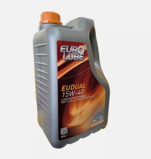 OLIO EURO LUBE EUDUAL 15W-40 4L LUBRIFICANTE MINERALE PER TUTTE LE TIPOLOGIE DI VEICOLI