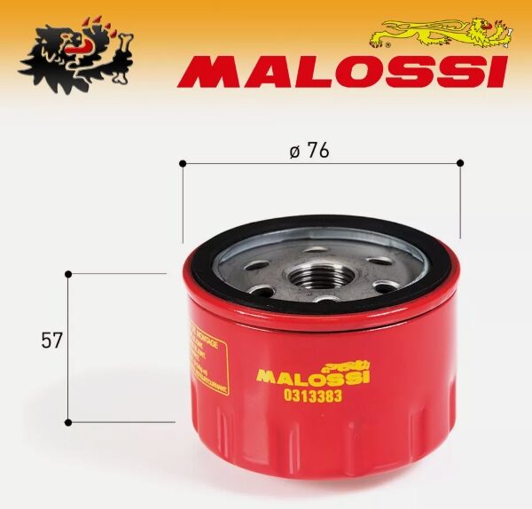 0313383 MALOSSI RED CHILLI OIL FILTER FILTRO OLIO PIAGGIO