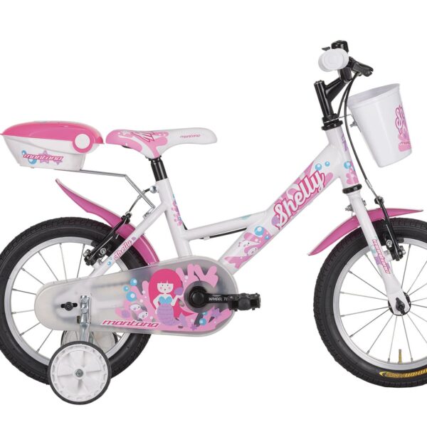 BICI MONTANA SHELLY BIMBI BIANCO FUCSIA