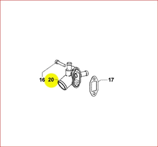 850033 FLANGIA RACCORDO POMPA ACQUA PIAGGIO QUARGO