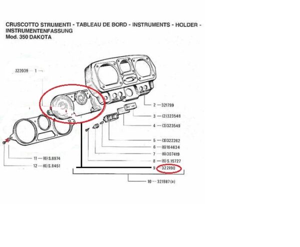 322190 COVER PORTASTRUMENTI GILERA NGR 250 - RV - RX TRASPARENTE