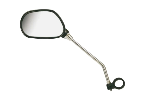 SPECCHIETTO OVALE CON CATADIOTTRO SINISTRO NERO ARGENTO