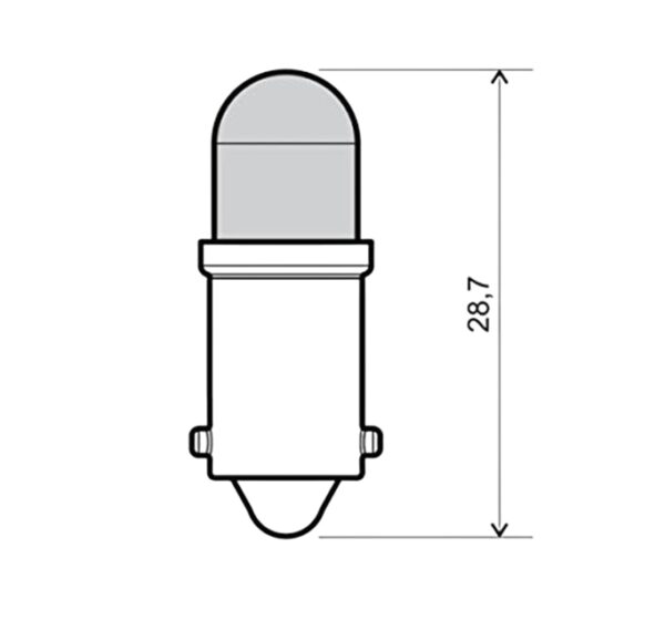 246510555 LAMPADA LED 12V BA9S BIANCA