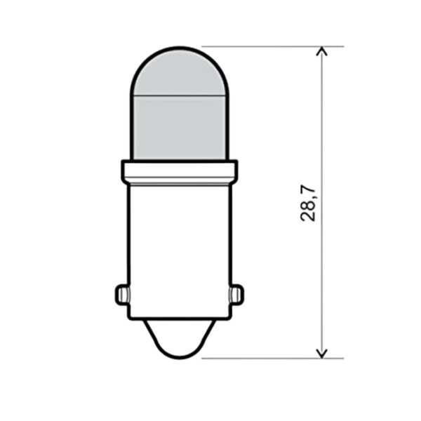 246510555 LAMPADA LED 12V BA9S BIANCA