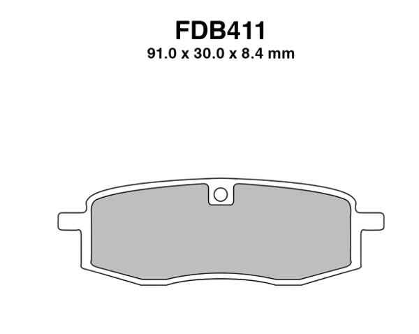 FDB411P COPPIA DI PASTIGLIE FRENO FERODO YAMAHA 350 TT 1986-1995