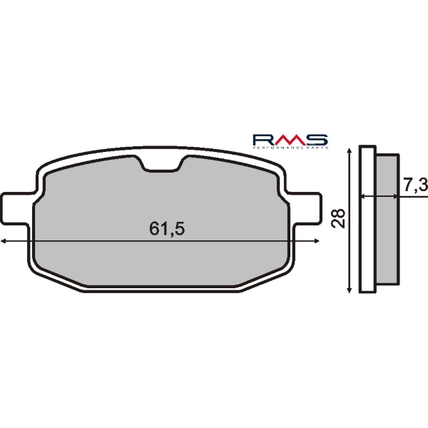225100180 PASTIGLIE FRENO RMS ORGANICHE ITALJET PISTA 50CC