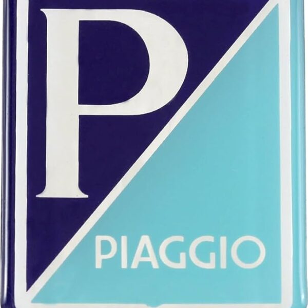 TARGHETTA SCRITTA ADESIVA STEMMA "P.IAGGIO" RESINATA PER SCUDO ANTERIORE - P.IAGGIO 125 VESPA SPRINT SUPER GT GTR GL