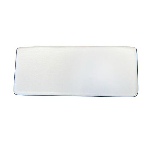 SEDILE BIANCO CON BORDINI AZZURRI IN PELLE PER PIAGGIO APE MP 500, 501, 600 , 601