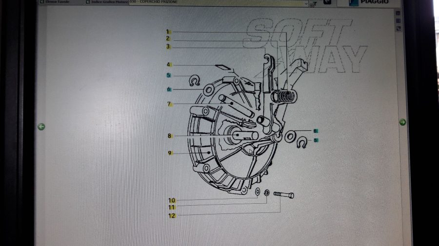 COPERCHIO FRIZIONE MOTORE PIAGGIO DIESEL - immagine 6