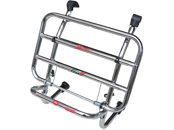 PORTAPACCHI FACO ANTERIORE VESPA 50 R SPECIAL PK XL FL 125 ET3 PX PE CROMATO
