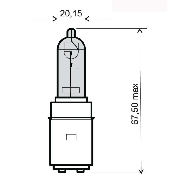 LAMPADINA RMS 12V 35W BA20D - BIANCA