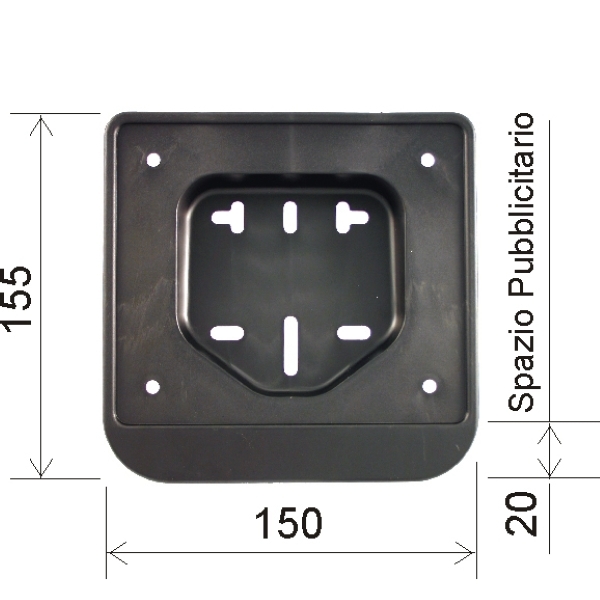 PORTATARGA RMS CLASSIC EUROPEO PER CICLOMOTORI
