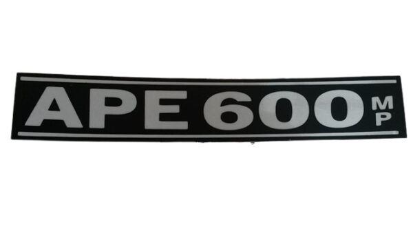 TARGHETTA ANTERIORE APE MP 600