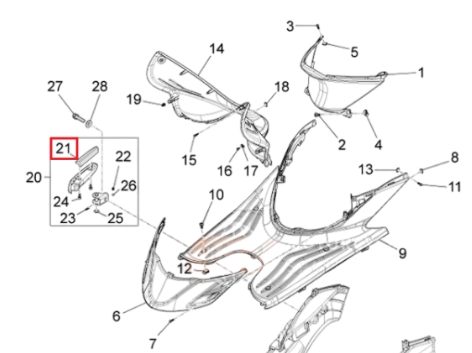 656033 GOMMA PER PEDANA DESTRA PIAGGIO - immagine 2