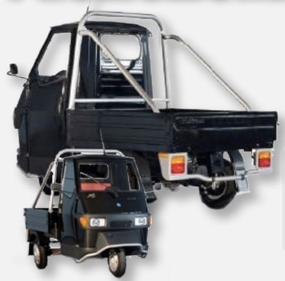 PROTEZIONE ROLL BAR CABINA APE 50 TRE PEZZI NERO