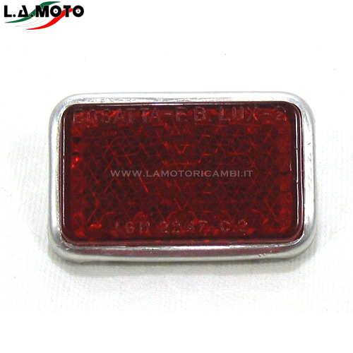 CATADRIOTTO POSTERIORE ROSSO RETTANGOLARE PER VESPA APE E LAMBRETTA