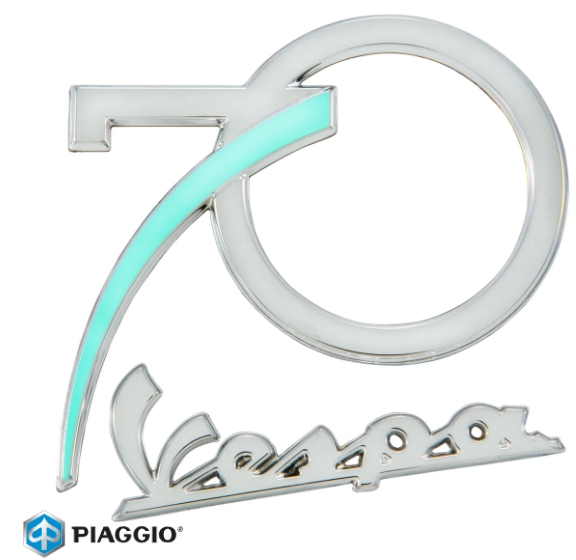 2H001487 TARGHETTA BAULETTO 70° VESPA 50 125 PRIMAVERA 3V 4V ORIGINALE PIAGGIO