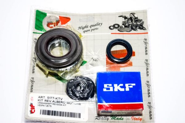 KIT REVISIONE ALBERO MOTORE CUSCINETTI PARAOLI PER PIAGGIO VESPA 125 T5 RALLY GS