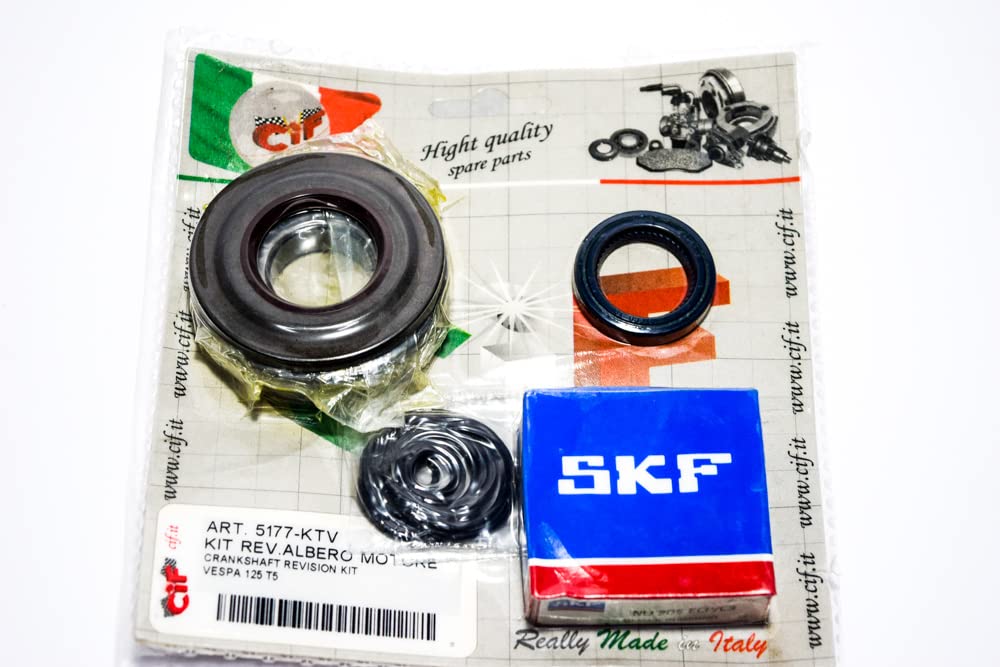 KIT REVISIONE ALBERO MOTORE CUSCINETTI PARAOLI PER PIAGGIO VESPA 125 T5 RALLY GS - immagine 2