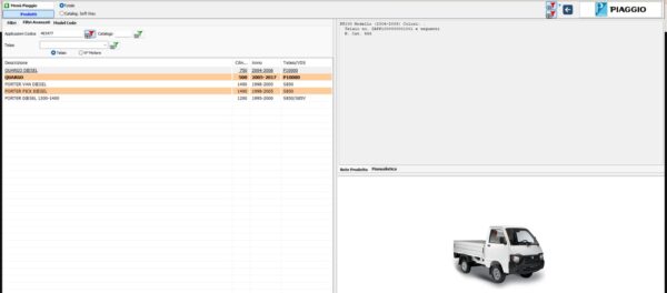 BIELLA PIAGGIO QUARGO LDW-702/P PORTER 1400