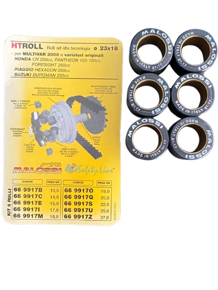 669917.A0 KIT 6 RULLI MALOSSI 23x18 GR.12