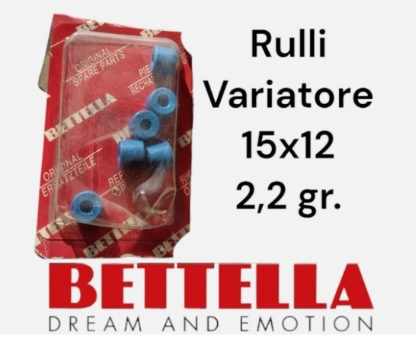 BE602279 KIT RULLI VARIATORE 15X12 2,2 GRAMMI BETTELLA