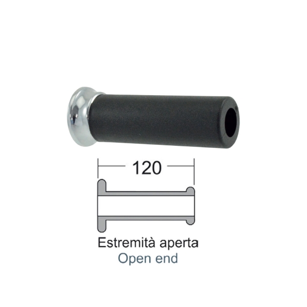 184160590 COPPIA DI MANOPOLE DOMINO NERE PER PIAGGIO VESPA GT/GTV