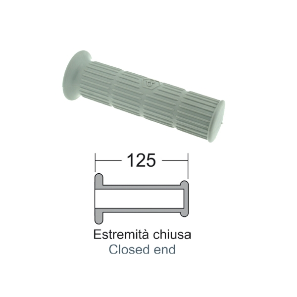 184160550 COPPIA MANOPOLE RMS CLASSIC GRIGIE PIAGGIO VESPA 50-90-125 PRIMAVERA