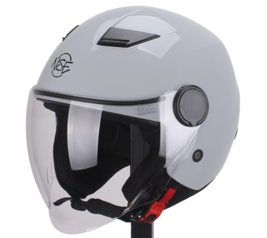 CASCO DEMI-JET VISIERA LUNGA NSE122 HELMETS GRIGIO