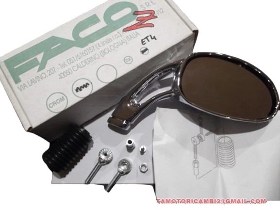 SPECCHIO DESTRO CROMATO PIAGGIO VESPA ET2 ET4 LIBERTY FACO