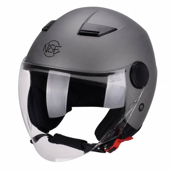 CASCO DEMI-JET VISIERA LUNGA NSE122 HELMETS ANTRACITE