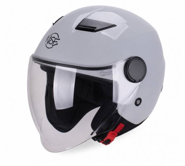 CASCO DEMI-JET VISIERA LUNGA NSE122 HELMETS GRIGIO
