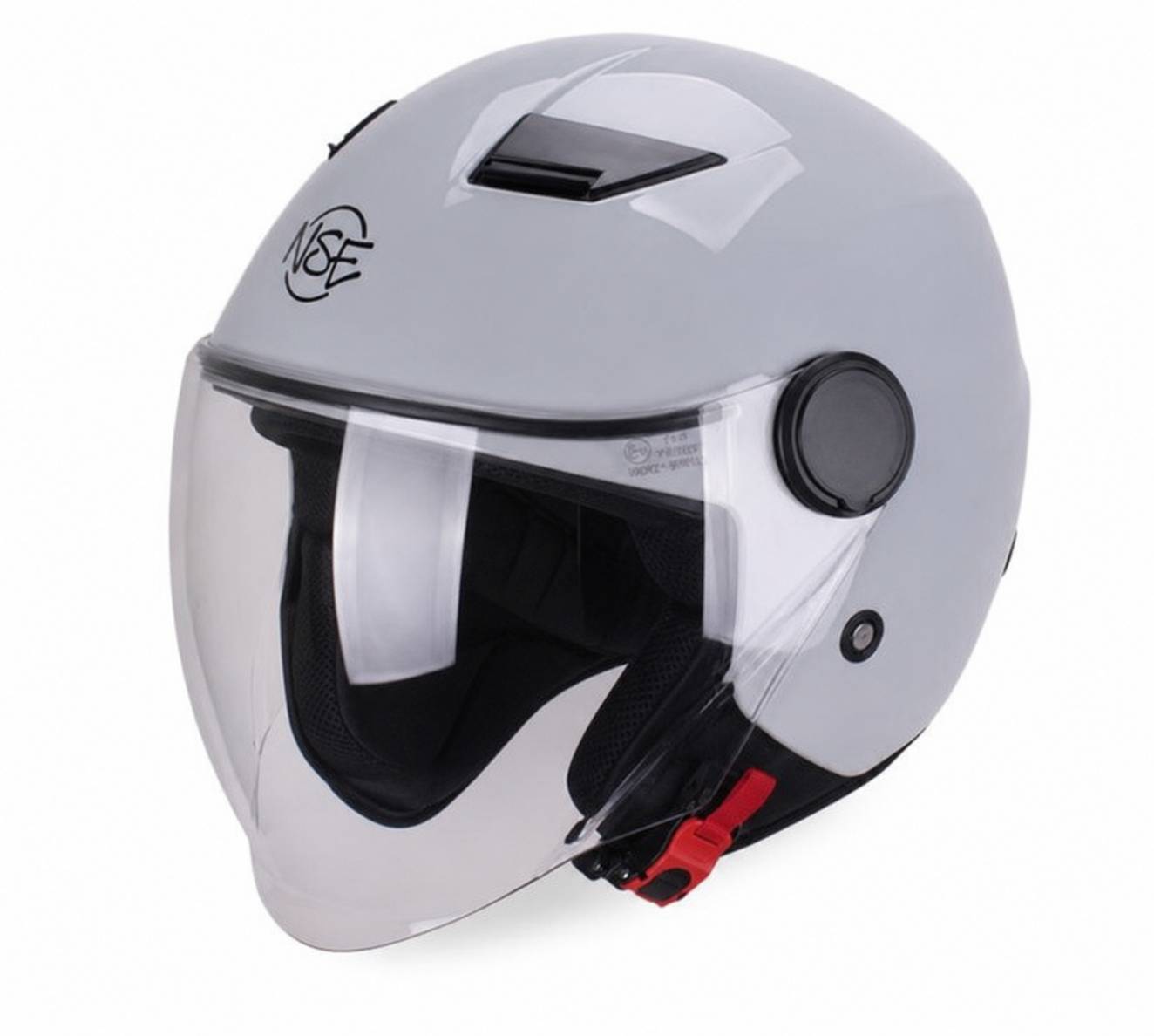 CASCO DEMI-JET VISIERA LUNGA NSE122 HELMETS GRIGIO