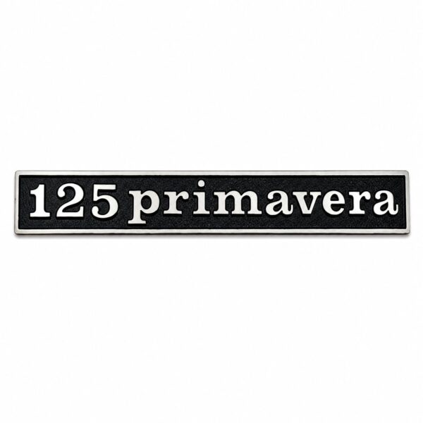 TARGHETTA SCRITTA STEMMA POSTERIORE  VESPA 125 PRIMAVERA