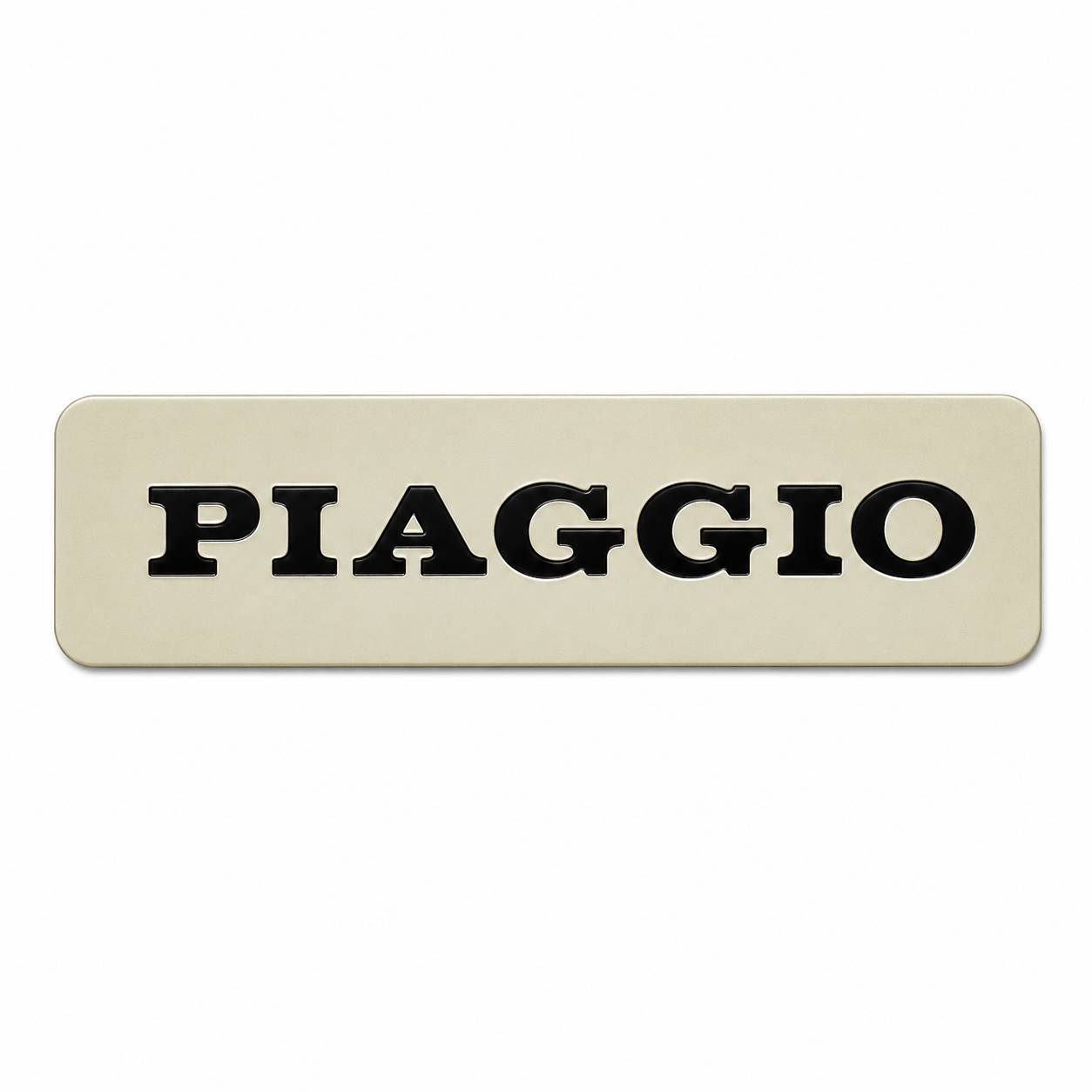 TARGHETTA LAMIERA ADESIVA ” PIAGGIO “
