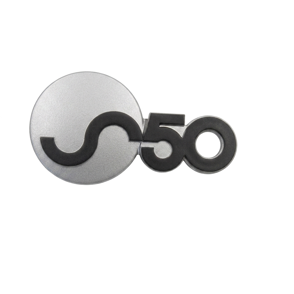 TARGHETTA BAULETTO LOGO FREGIO S50 PIAGGIO SFERA 50CC ORIGINALE
