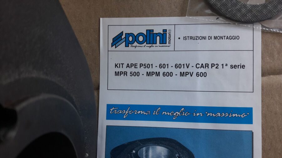 GRUPPO TERMICO POLINI PER PIAGGIO APE 601 APE CAR P2 P3 - immagine 5