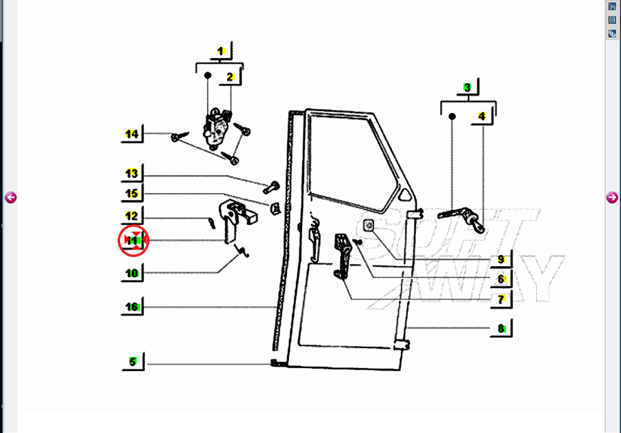 567154 - ORIGINALE PIAGGIO MANIGLIA INTERNA PORTA APE 50 TM FL FL2 FL3 RST MIX - immagine 3