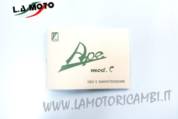 LIBRETTO USO E MANUTENZIONE PER PIAGGIO APE C 150 AC1T AC2T AC3T AC4T AC5T