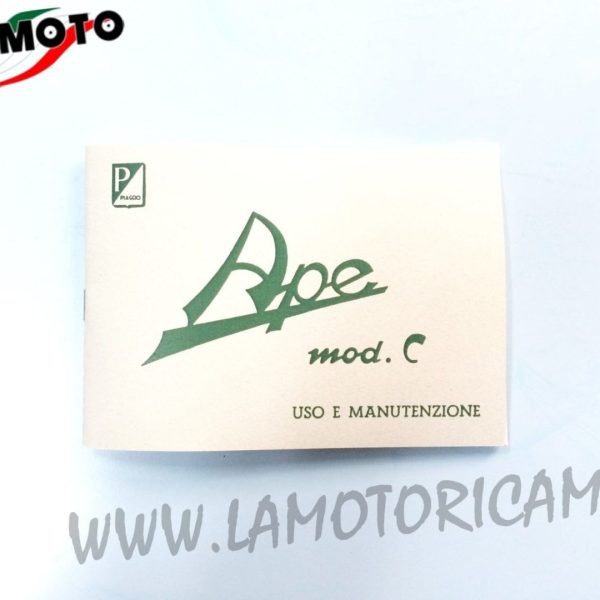 LIBRETTO USO E MANUTENZIONE PER PIAGGIO APE C 150 AC1T AC2T AC3T AC4T AC5T