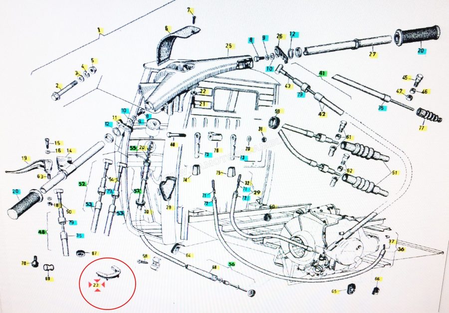 COLLARINO IN GOMMA ORIGINALE PIAGGIO PER PIAGGIO APE MP-APE CLASSIC-APE CALESSINO - immagine 3