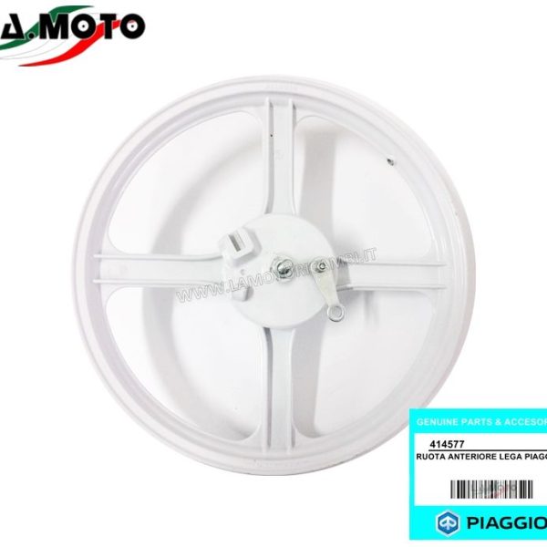 CERCHIO RUOTA ANTERIORE BIANCO IN LEGA PER PIAGGIO SI ORIGINALE PIAGGIO 414577
