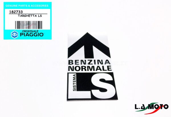 TARGHETTA ADESIVA “BENZINA NORMALE” PER PIAGGIO APE MP 501 – 601 ORIGINALE PIAGGIO 182733